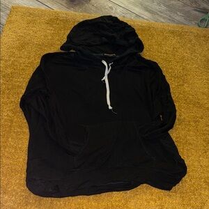 Brandy Melville Black Hoodie with White Accent